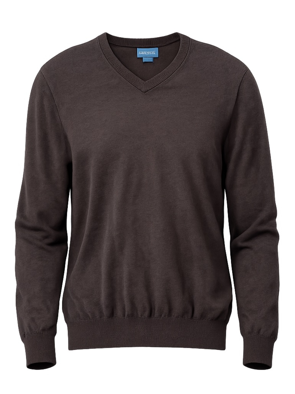 Duck Head Classic V-Neck Medium Sweater Brown Cotton Modal Lightweight Pullover